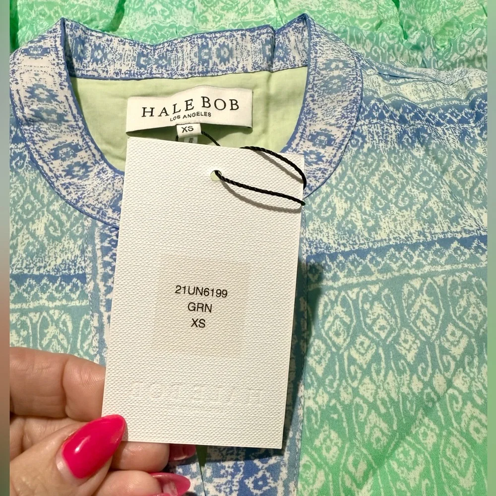 NWT HALE BOB Marin Vibrant Voile Dress Sz XS Spring Summer Resort Beach Party - Picture 4 of 6